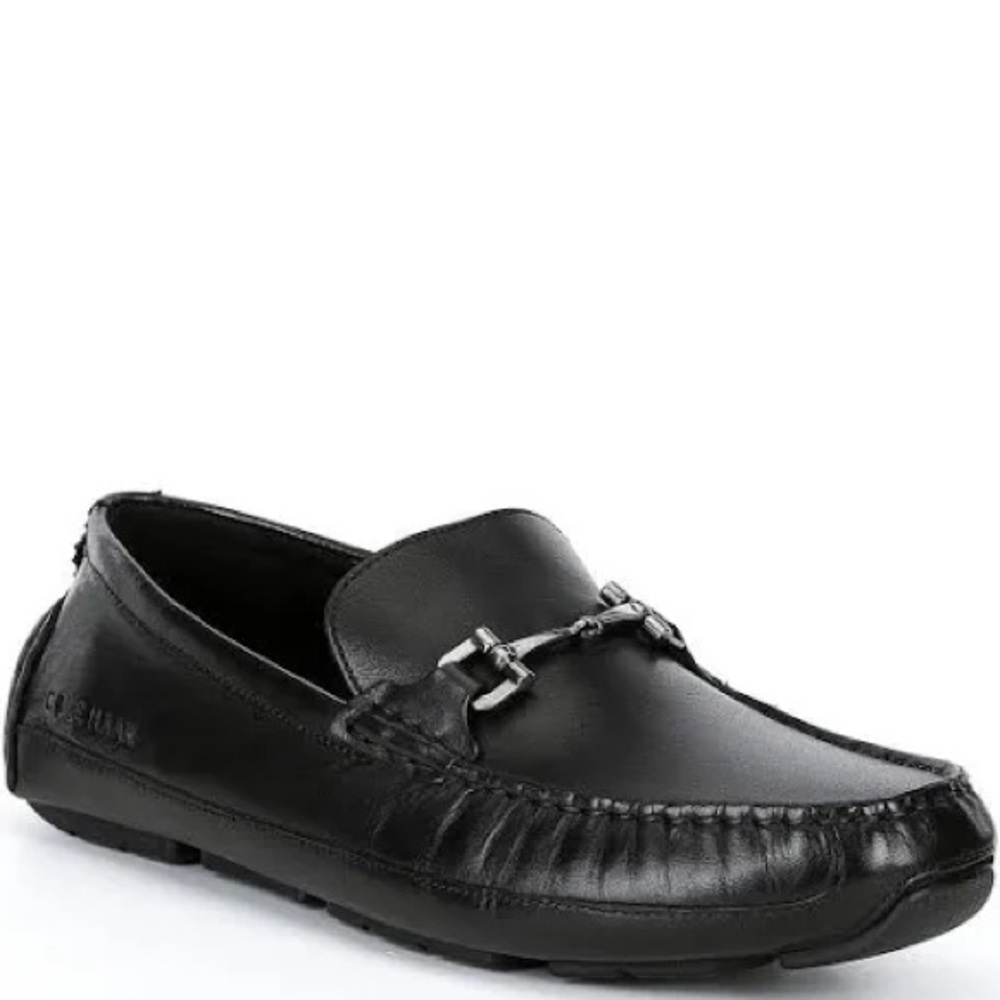 Men's Cole Haan Wyatt Bit Black Leather Driving Slip On Loafers Size 8.5M